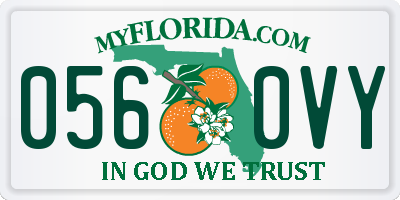 FL license plate 0560VY