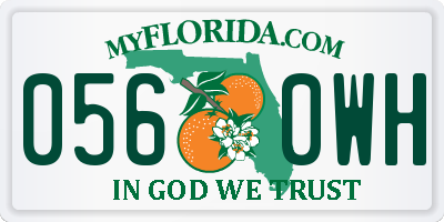 FL license plate 0560WH