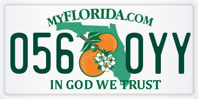 FL license plate 0560YY