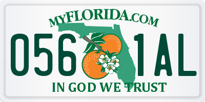 FL license plate 0561AL