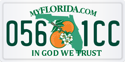 FL license plate 0561CC