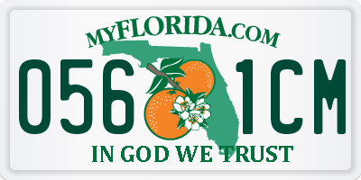 FL license plate 0561CM