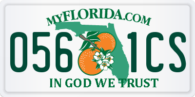 FL license plate 0561CS
