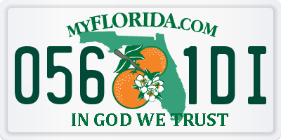 FL license plate 0561DI