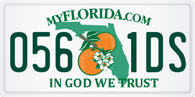 FL license plate 0561DS