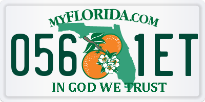 FL license plate 0561ET