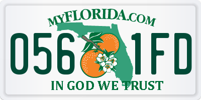 FL license plate 0561FD
