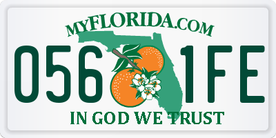 FL license plate 0561FE