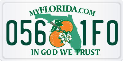 FL license plate 0561FO