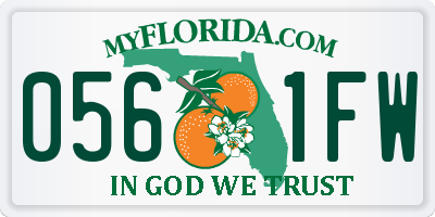 FL license plate 0561FW