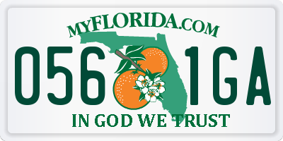 FL license plate 0561GA