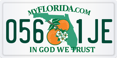 FL license plate 0561JE