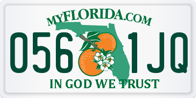 FL license plate 0561JQ