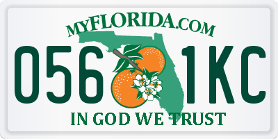 FL license plate 0561KC