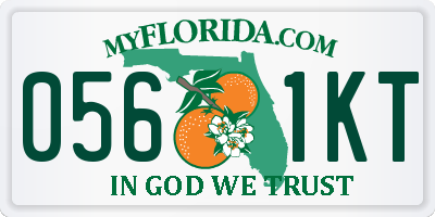 FL license plate 0561KT