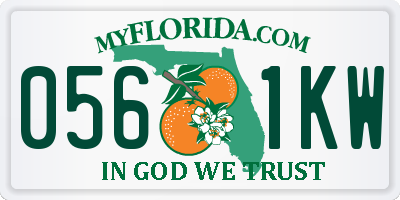 FL license plate 0561KW
