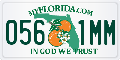 FL license plate 0561MM