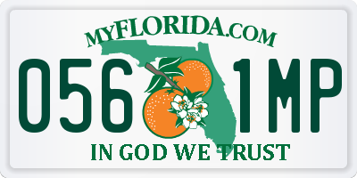 FL license plate 0561MP