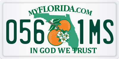FL license plate 0561MS