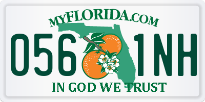 FL license plate 0561NH