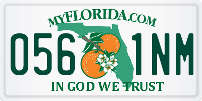 FL license plate 0561NM