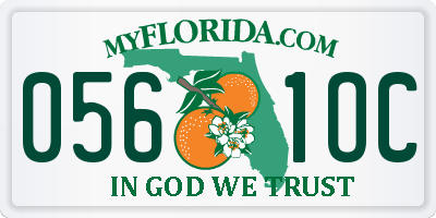 FL license plate 0561OC