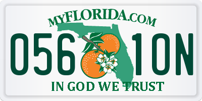 FL license plate 0561ON