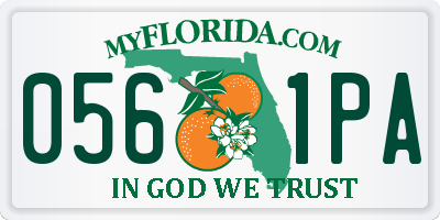 FL license plate 0561PA