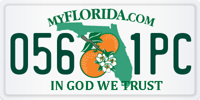 FL license plate 0561PC