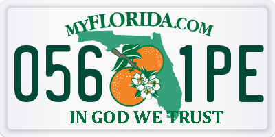 FL license plate 0561PE