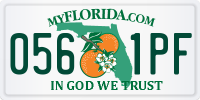 FL license plate 0561PF