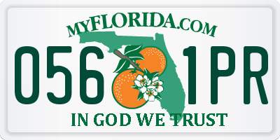 FL license plate 0561PR