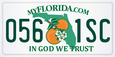 FL license plate 0561SC