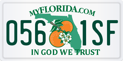 FL license plate 0561SF