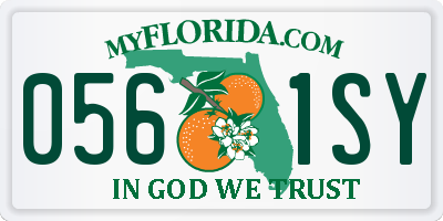 FL license plate 0561SY