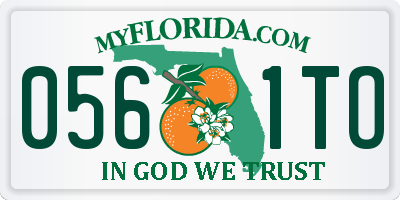 FL license plate 0561TO