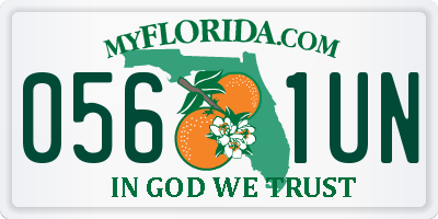 FL license plate 0561UN