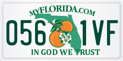FL license plate 0561VF