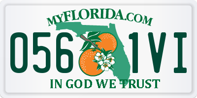 FL license plate 0561VI