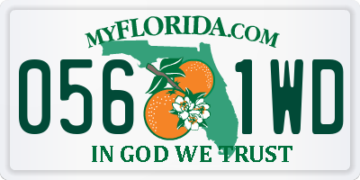FL license plate 0561WD