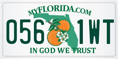 FL license plate 0561WT