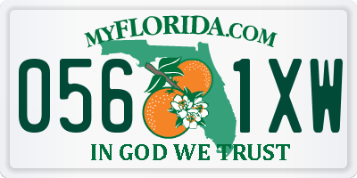 FL license plate 0561XW