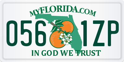 FL license plate 0561ZP