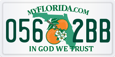 FL license plate 0562BB