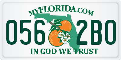 FL license plate 0562BO