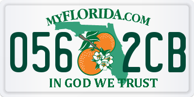 FL license plate 0562CB