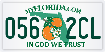 FL license plate 0562CL