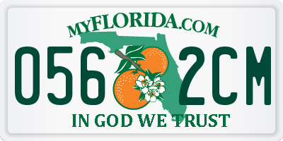 FL license plate 0562CM
