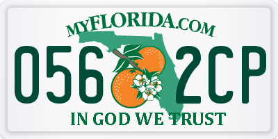 FL license plate 0562CP