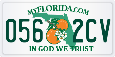 FL license plate 0562CV